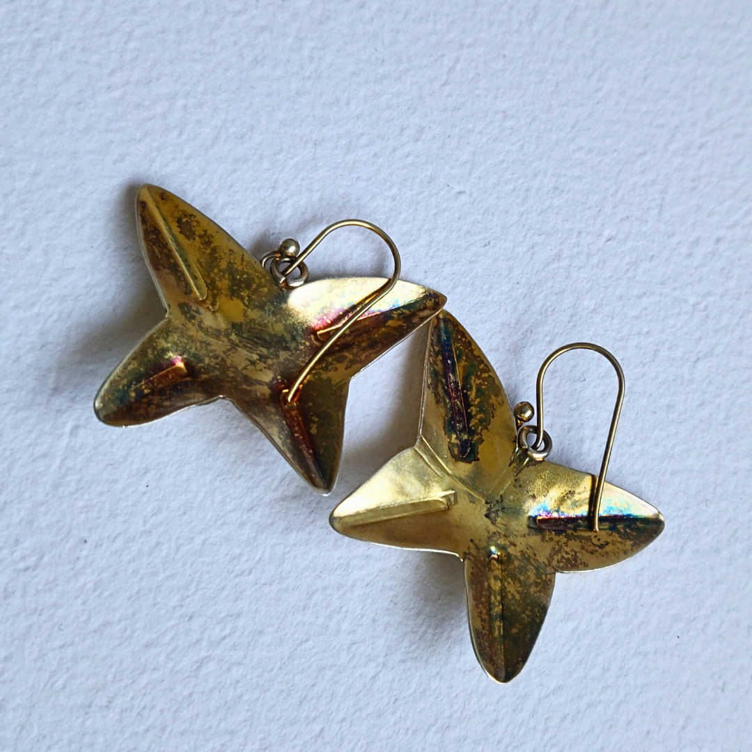Dual Tone Gold Plated 92.5 Silver Antique Butterfly