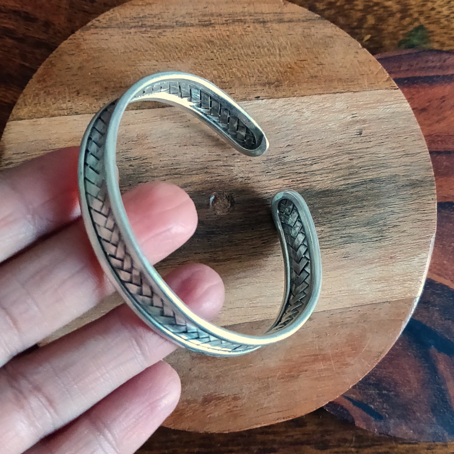 Braided Sterling Silver Cuff Bracelet
