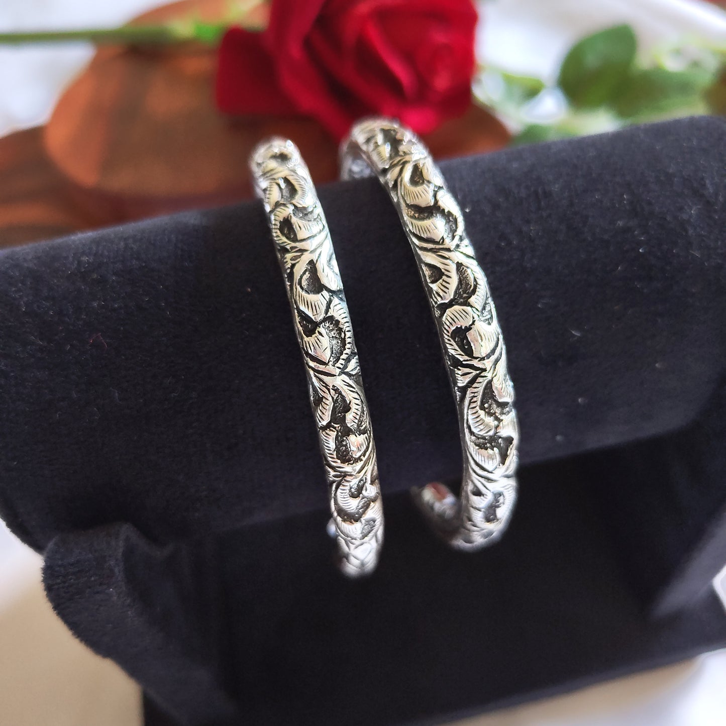 Silver Adjustable Open Classic Chitai Kada Bangle
