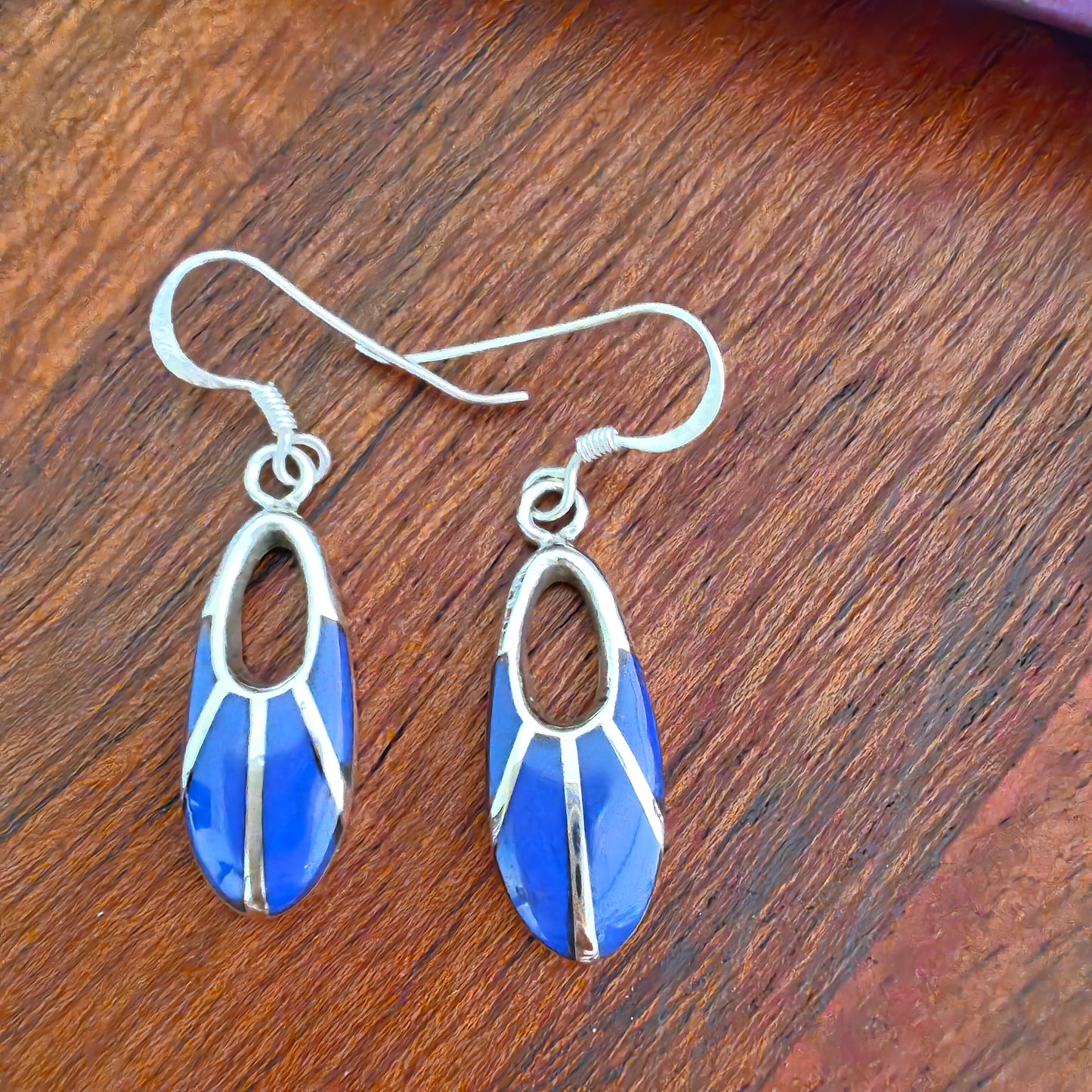 925 Silver Blue Enamel Dangler