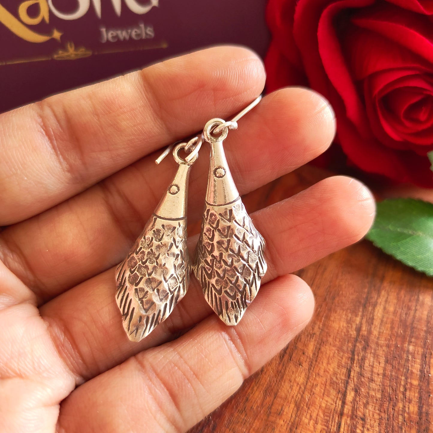 3D Fish Earring with Texture Small