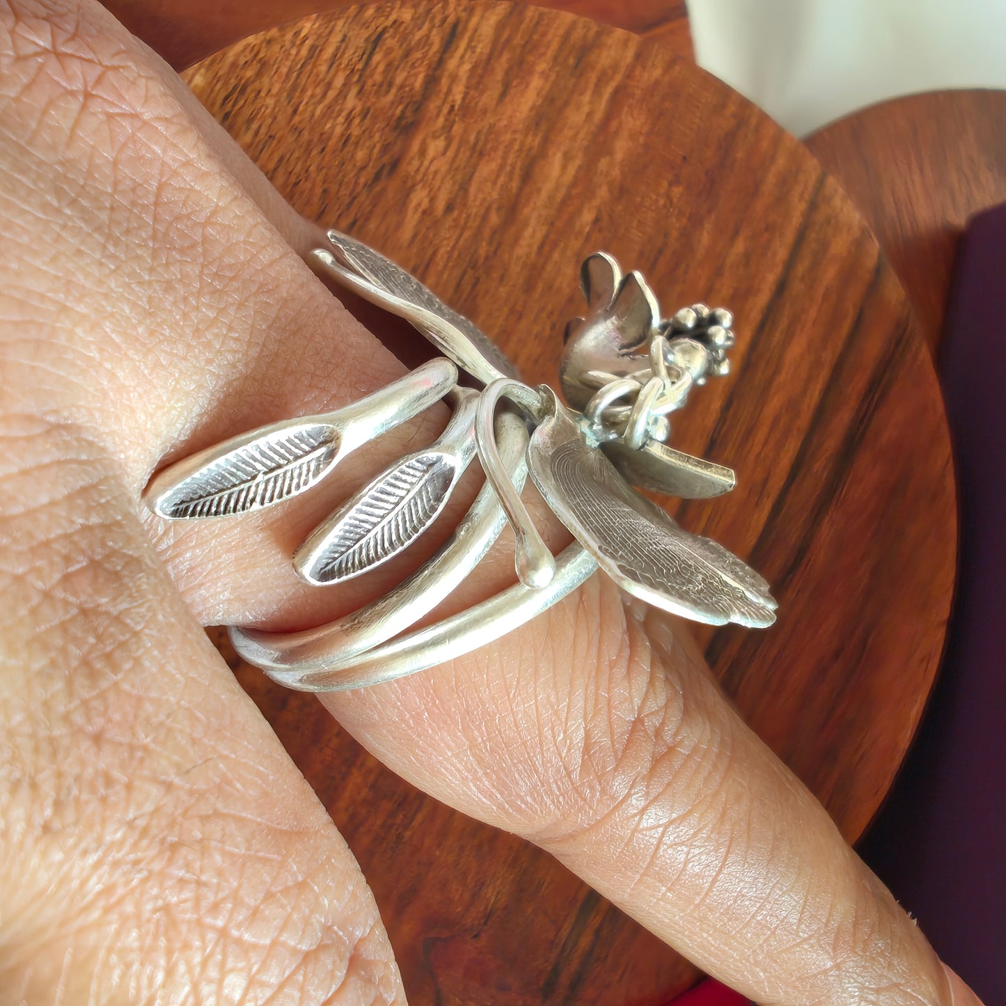 Statement Butterfly Ring With Charms