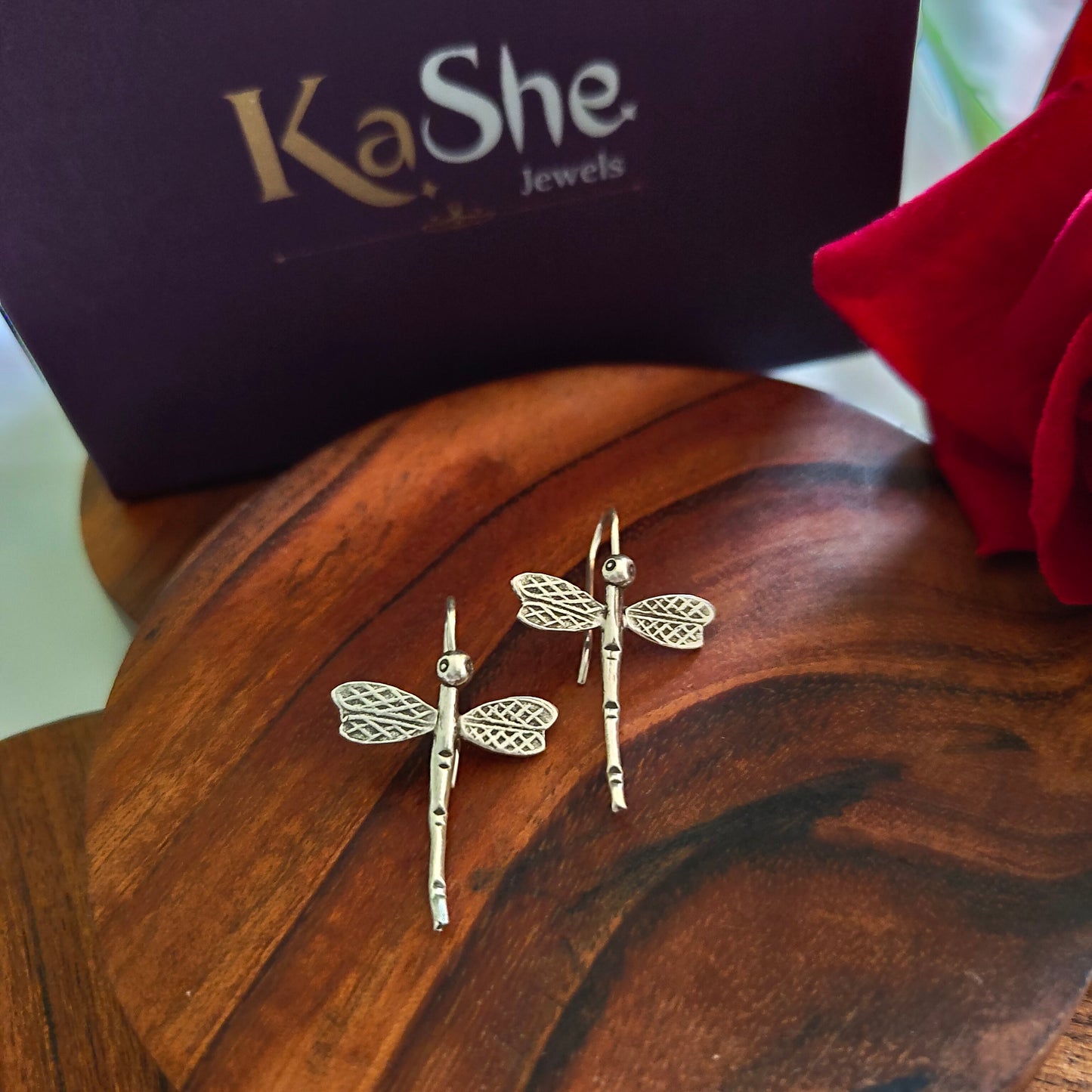 3D Dragonfly Earring with hooks