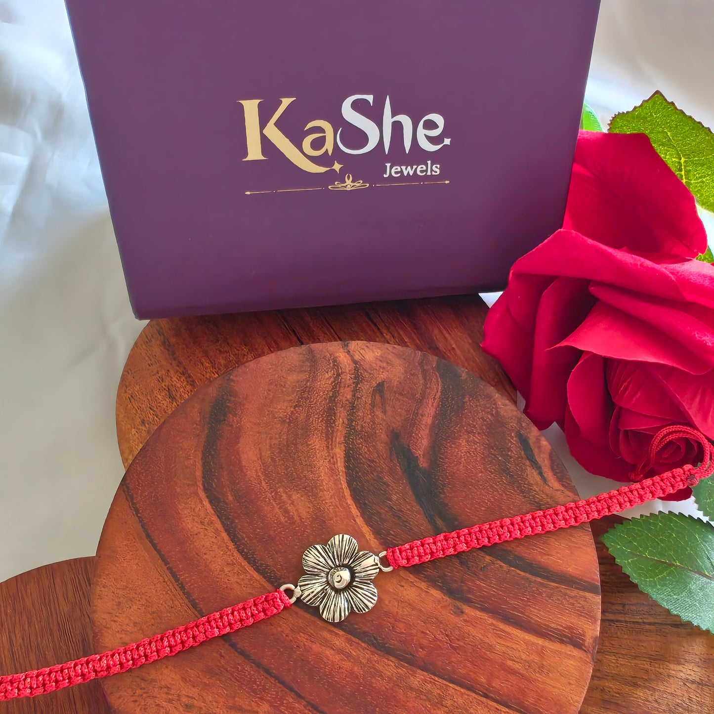 925 Silver Flower Rakhi
