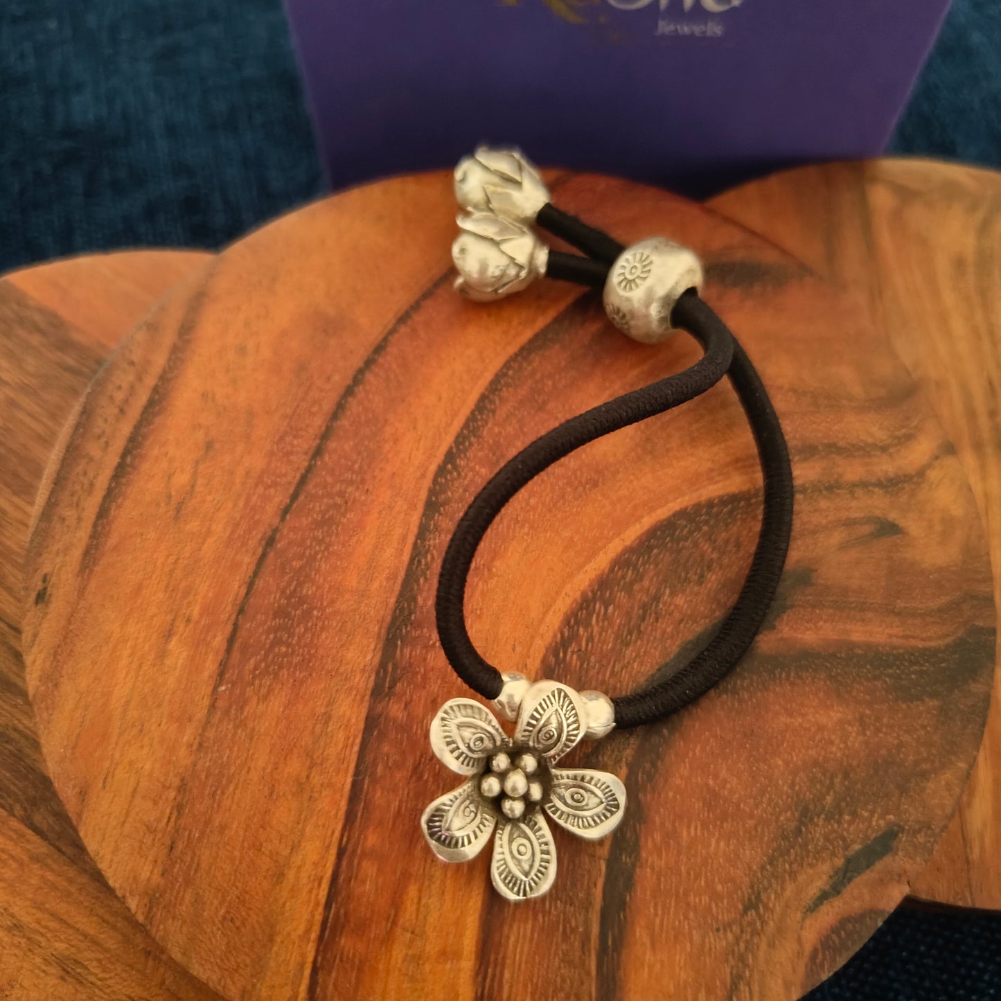 Exclusive 3D Flower Wrist Band Cum Hair Tie (iii)