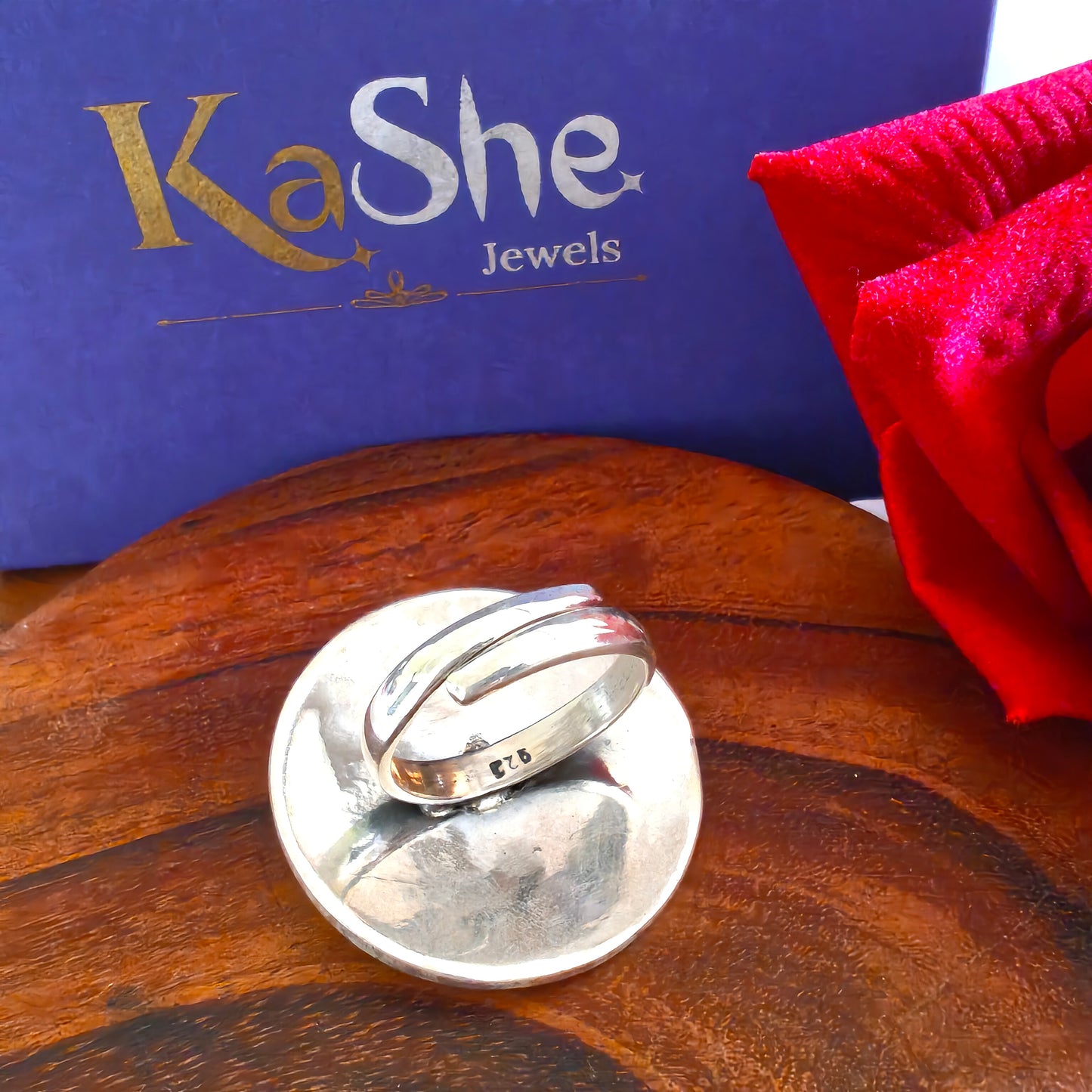 Circular Ring With Embossed Rava Design And Pearl