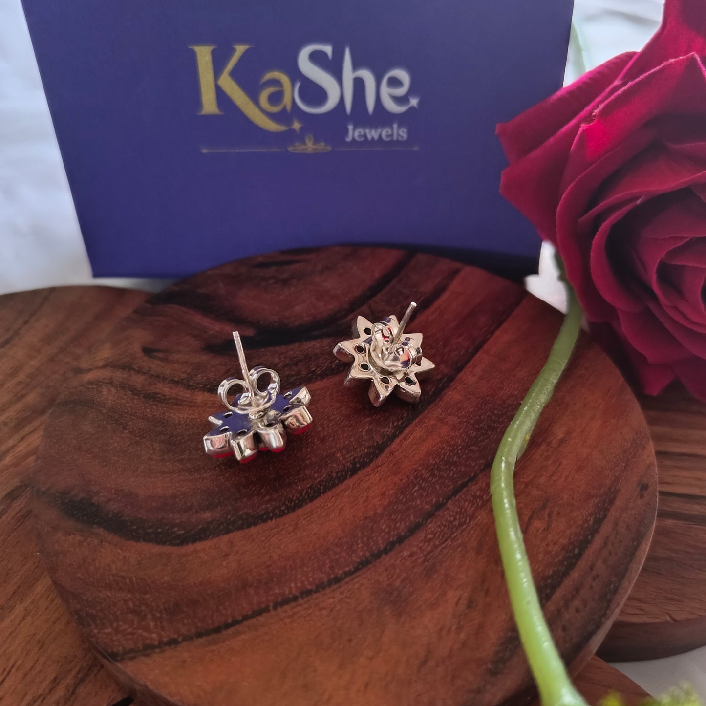 Elegant Flower Coral Stud With Screw And Post