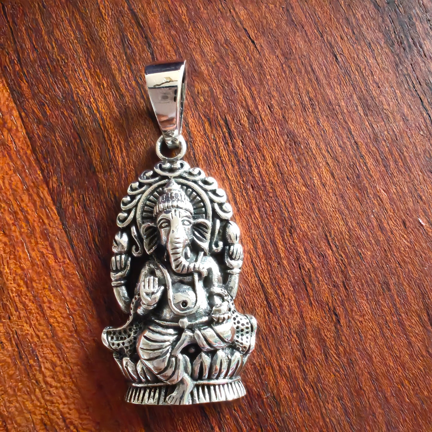Pure 925 Silver Lord Ganesha (Ganpati) Pendant Men Locket