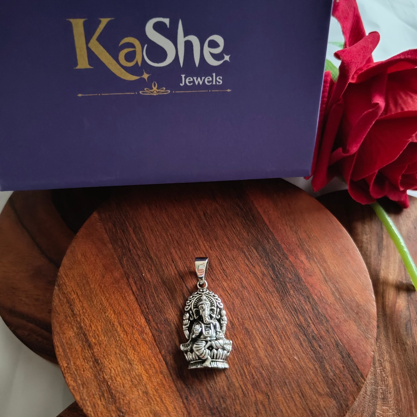 Pure 925 Silver Lord Ganesha (Ganpati) Pendant Men Locket