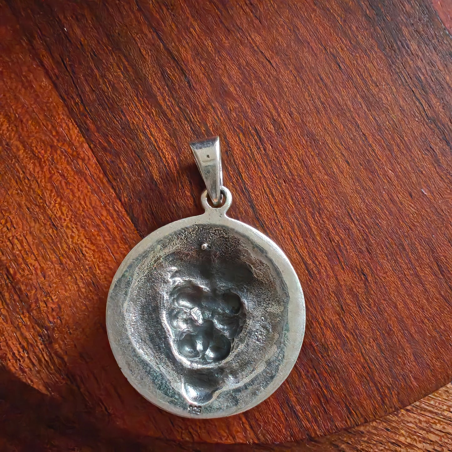 Pure 925 Silve Lion Face Textured Pendant Locket