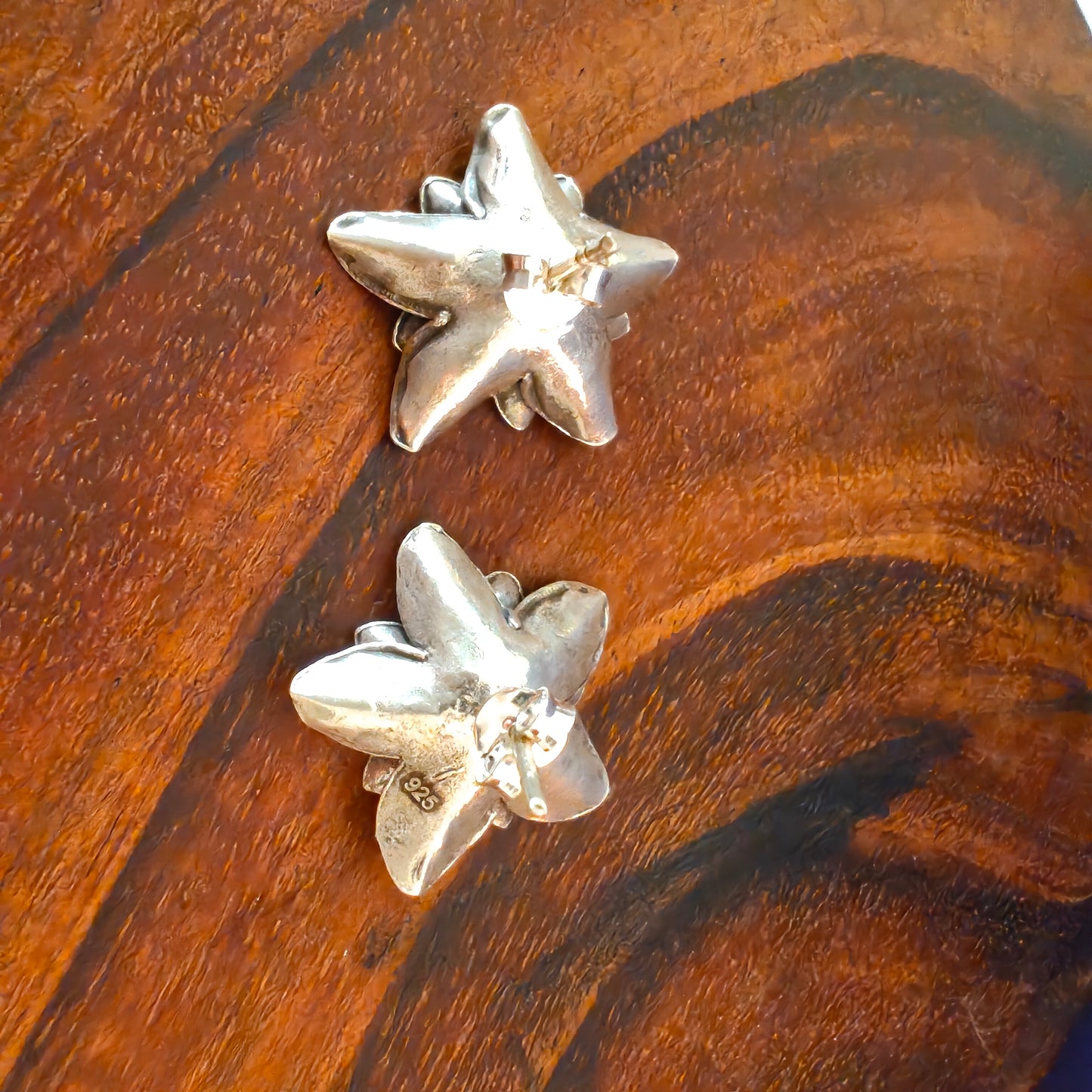 Hibiscus Floral 3D Earring With Post Stud Small