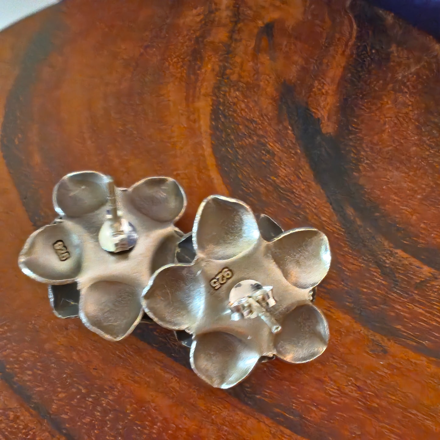 Floral 3D Leaves Earring With Post Stud