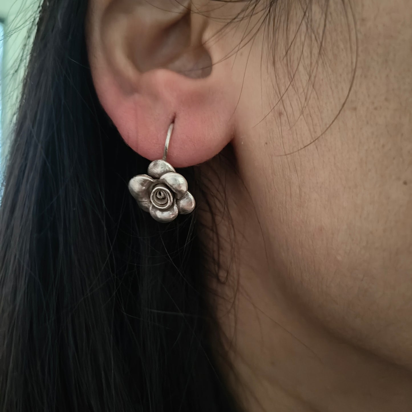 Floral 3D Earring With hook(ii)