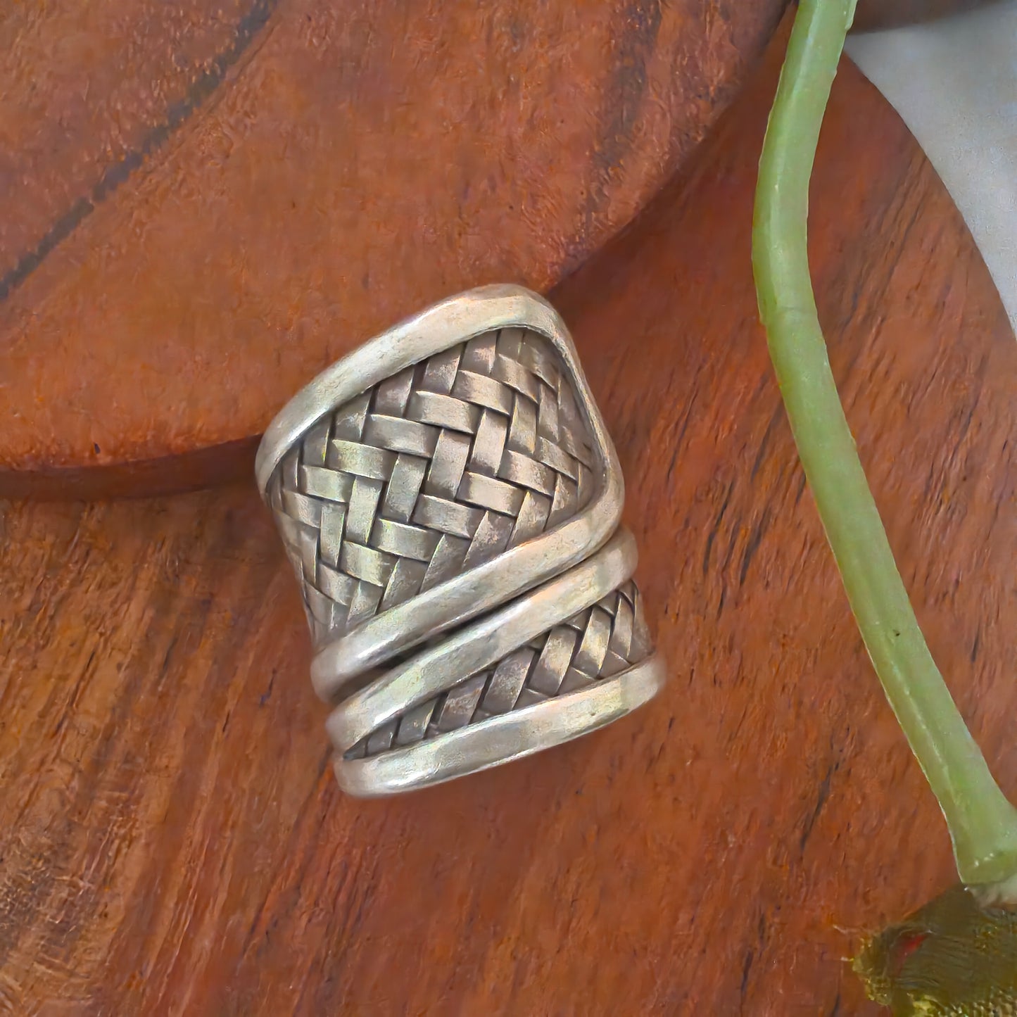 Spiral Boho Braided 925 Silver Ring