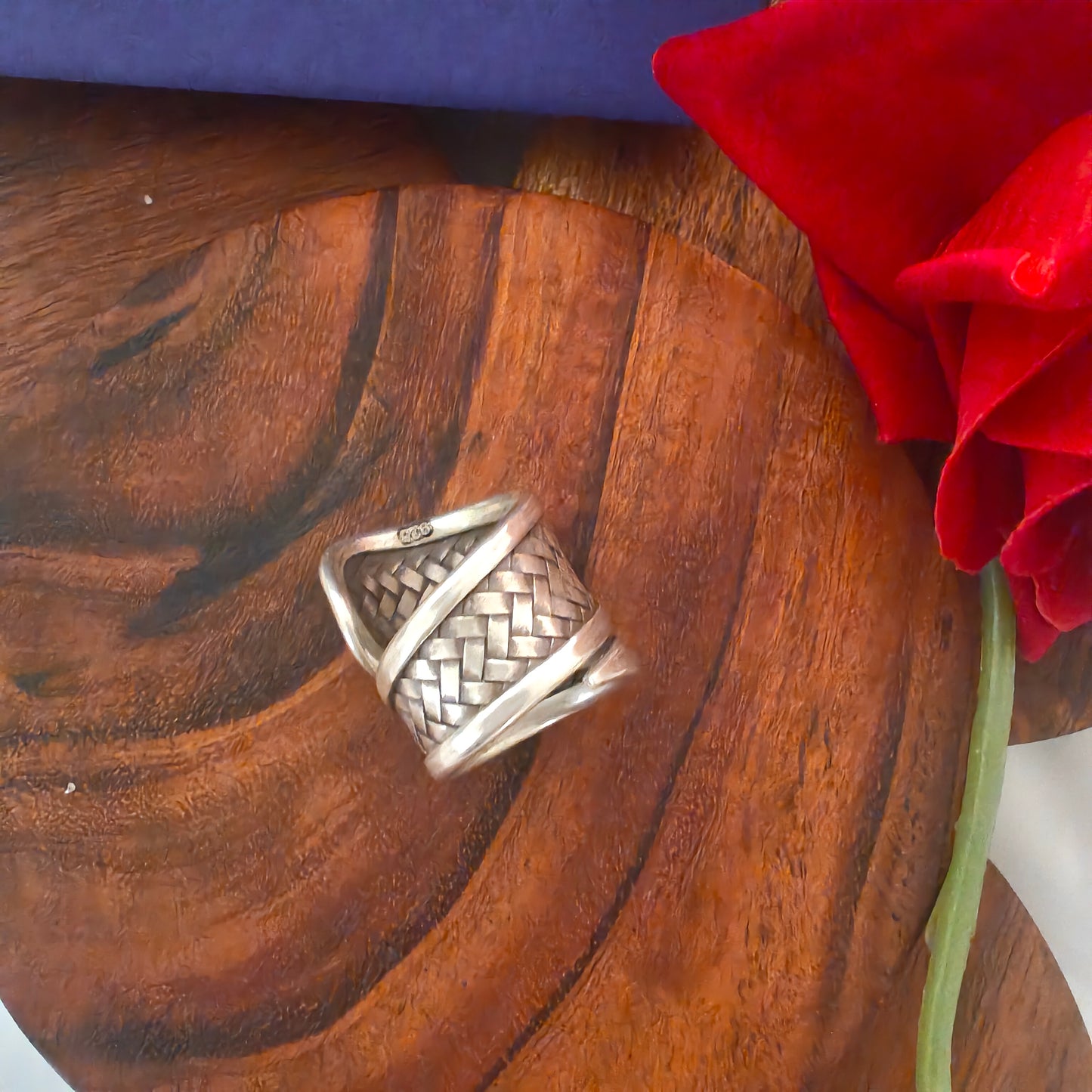 Spiral Boho Braided 925 Silver Ring