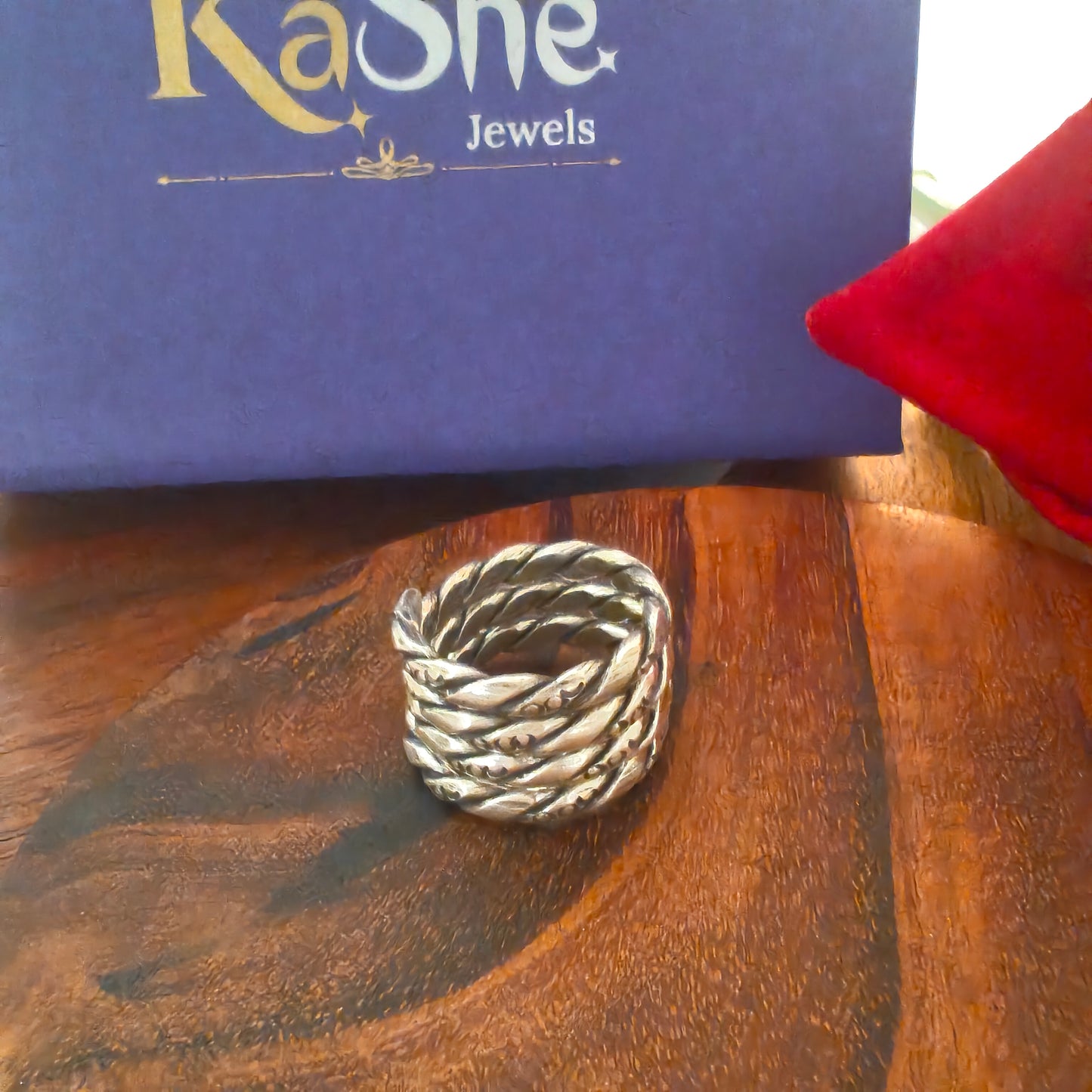 925 Silver Spiral Textured Wire Ring (ii)
