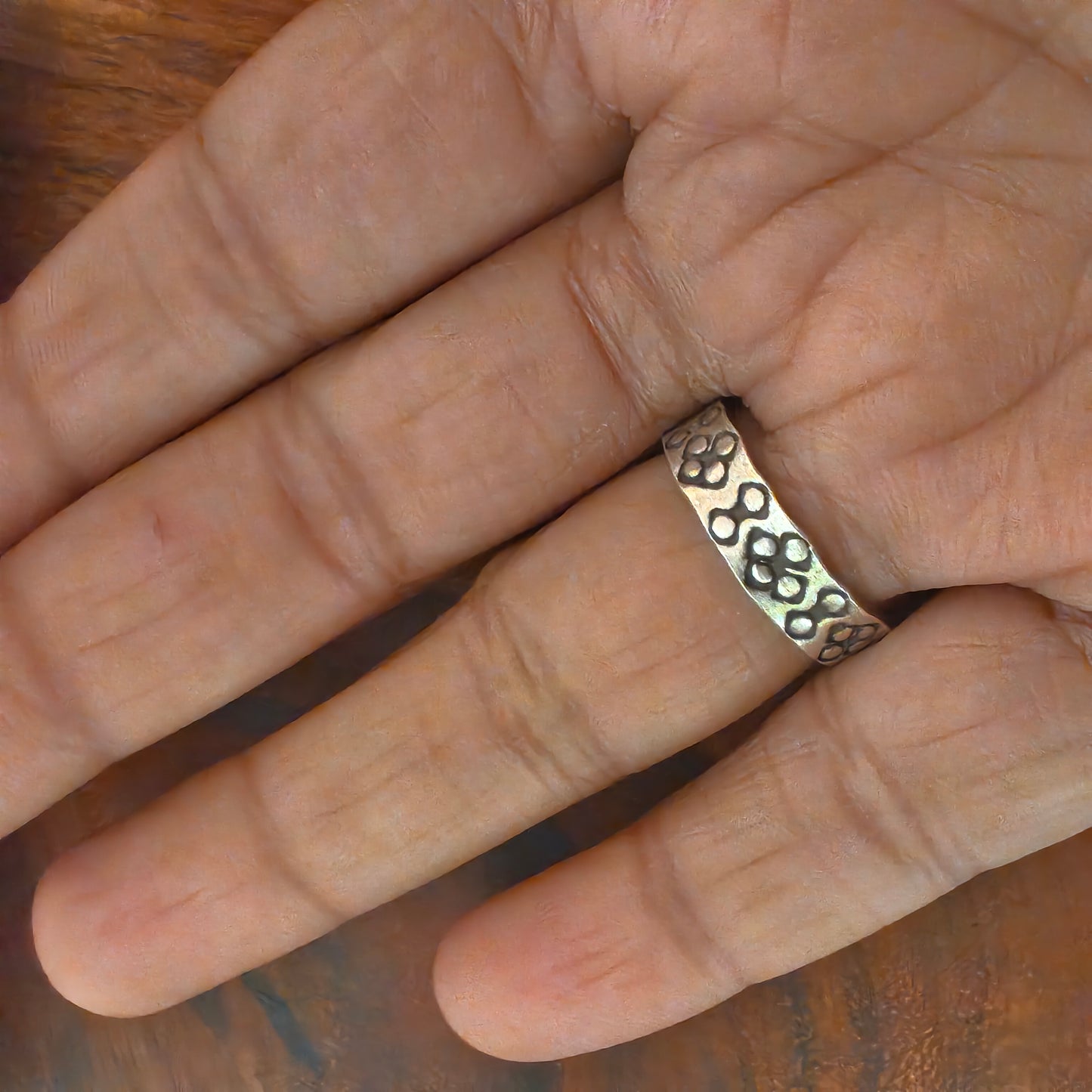Textured Adjustable Spiral Fish Ring (ii)