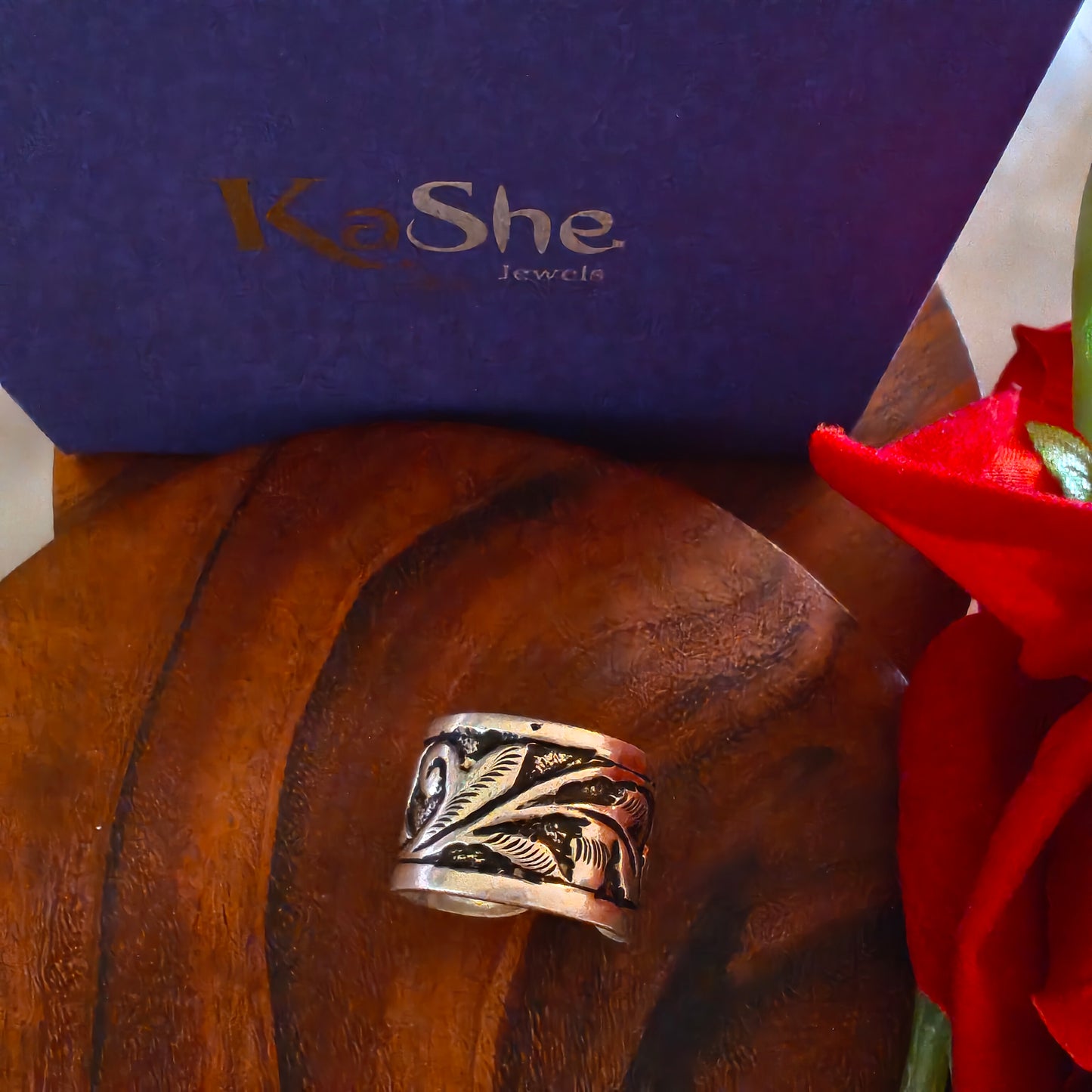 925 Silver Chitai Handcrafted Band Ring (i)