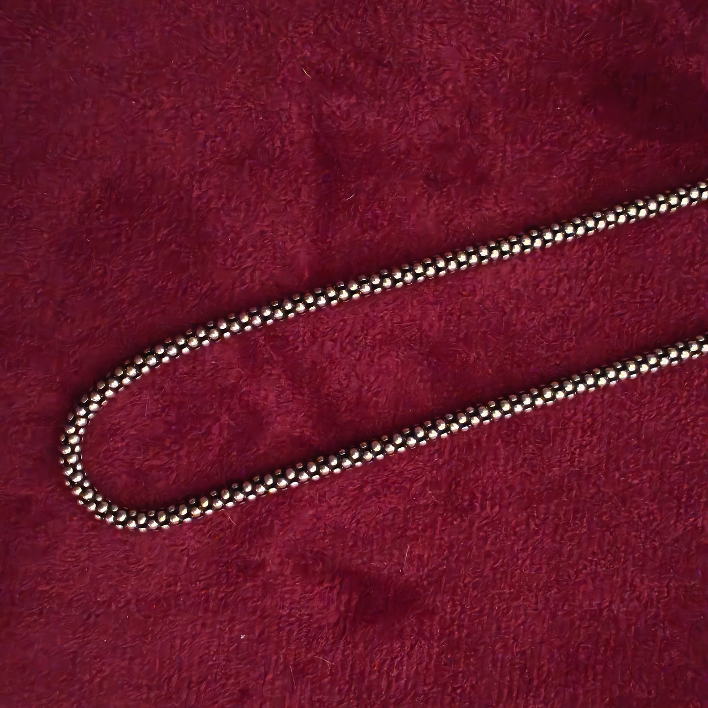 925 Silver Popcorn Chain 15" inches