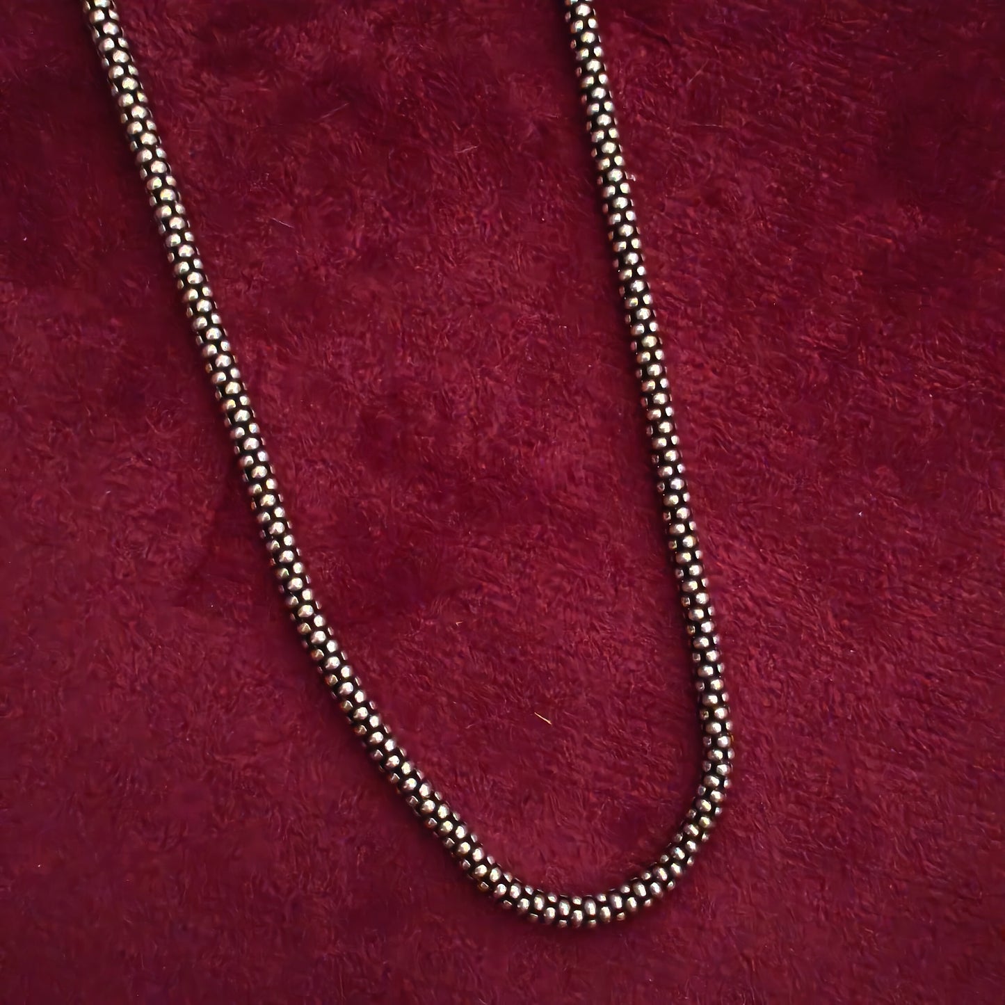 925 Silver Popcorn Chain 23.5" inches