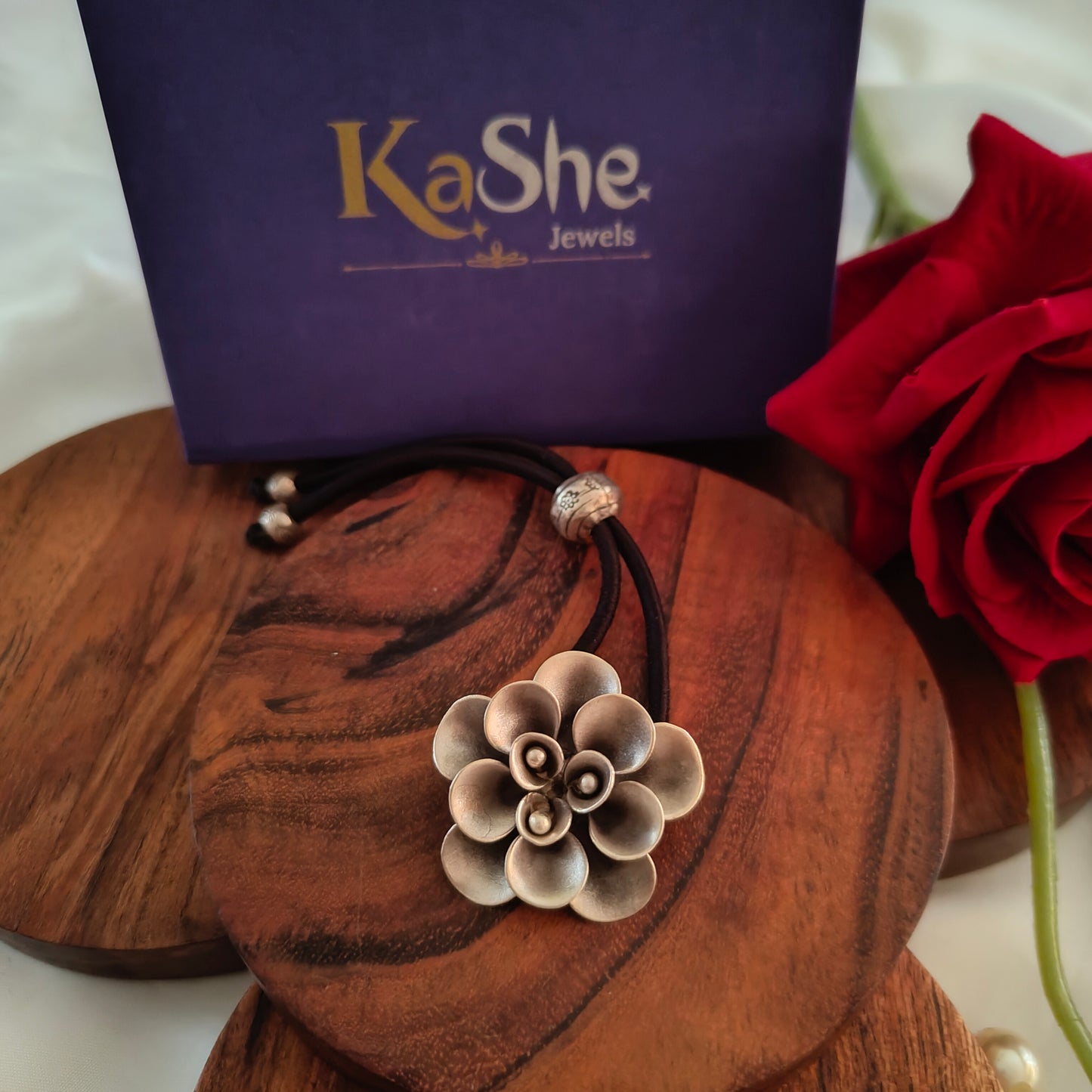 Exclusive 3D Flower Hibiscus Wrist Band Cum Hair Tie