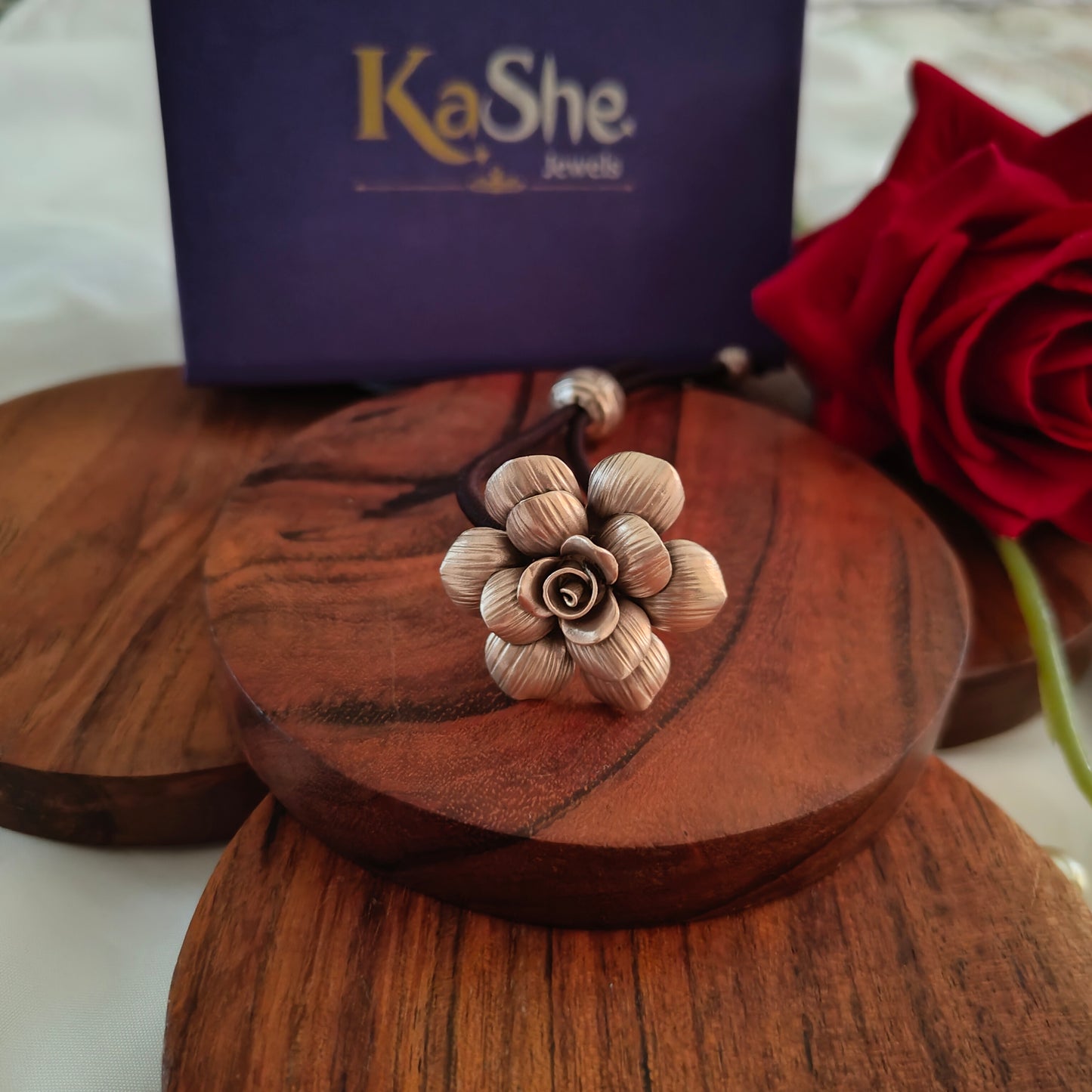 Exclusive 3D Flower Rose Wrist Band Cum Hair Tie