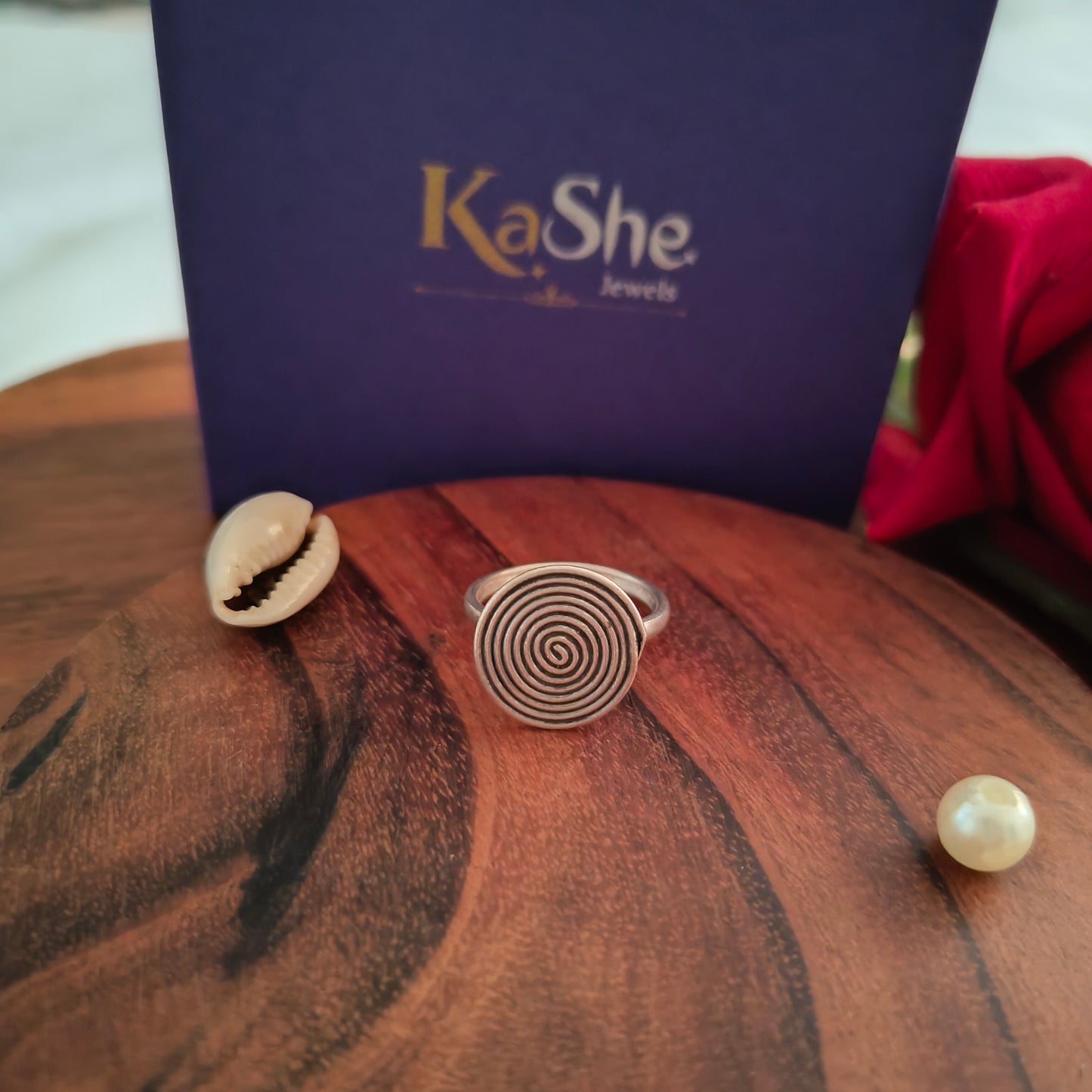 Boho Circle of Life One Adjustable Sterling Silver Ring Small