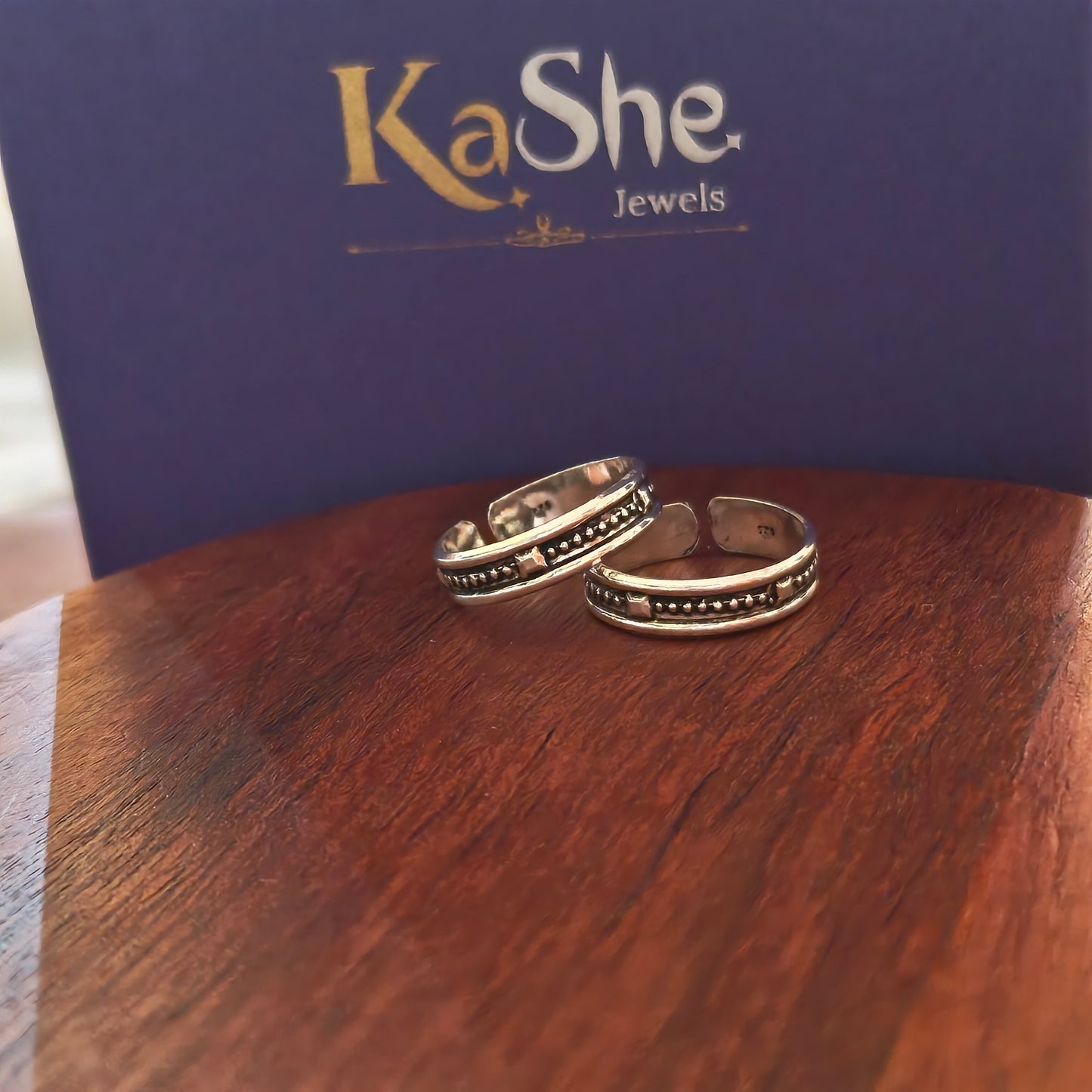 Everyday Dainty Indian Textured Pattern Silver Toe Ring