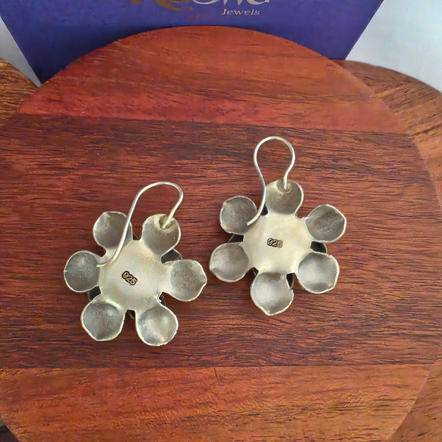 Statement 3D Floral Leaves Textured Exclusive Earring With Hooks Big
