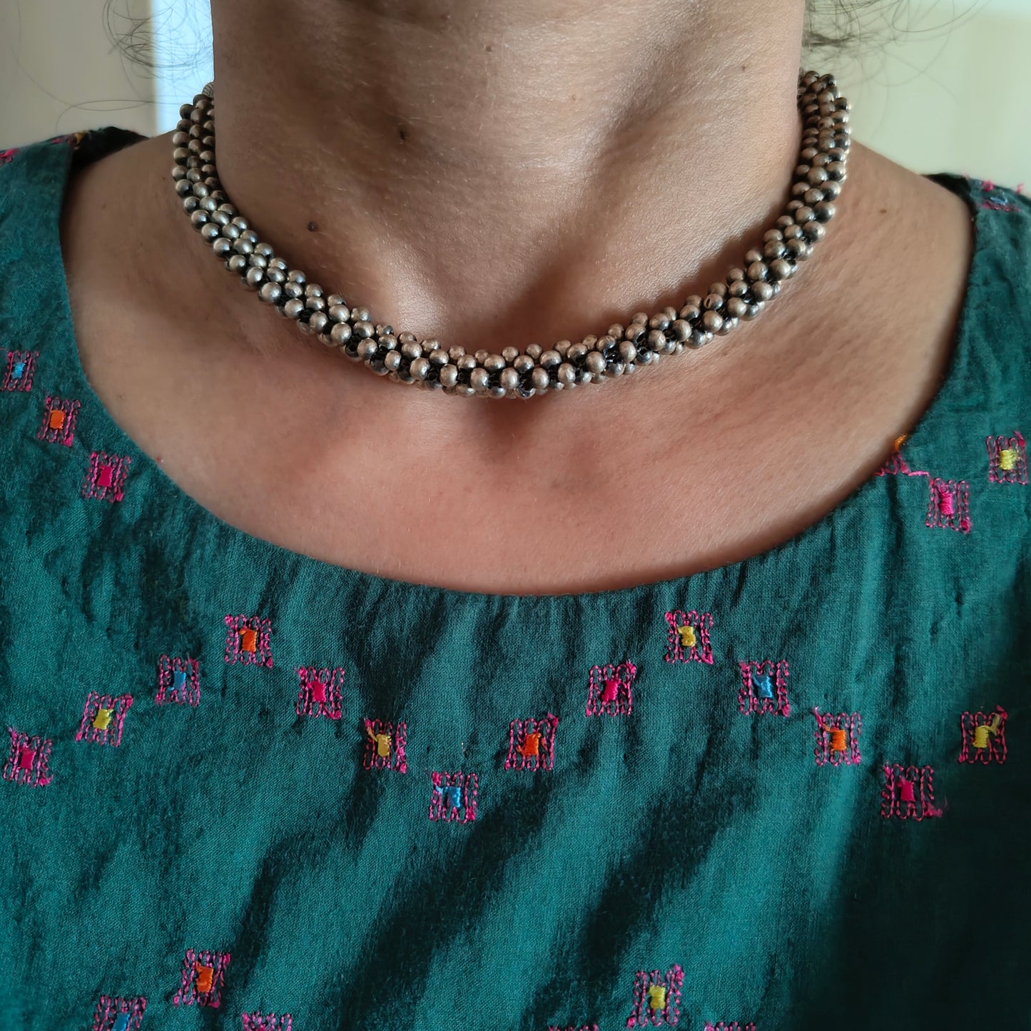 925 Silver Thushi Necklace Choker