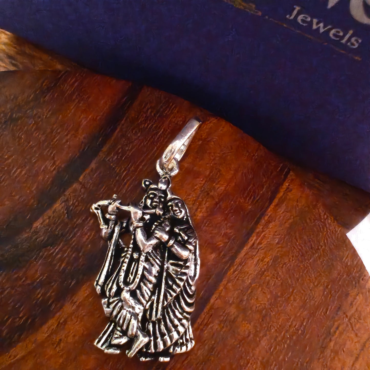 Silver Lord Radha Krishna Men Women Girl Boy Locket Pendant