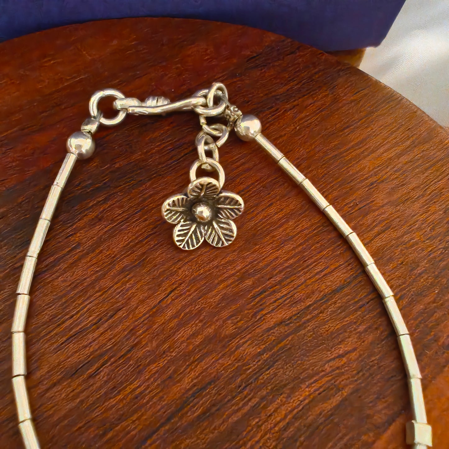 Exquisite Floral Loose Bracelet With Fish And Flower Charms