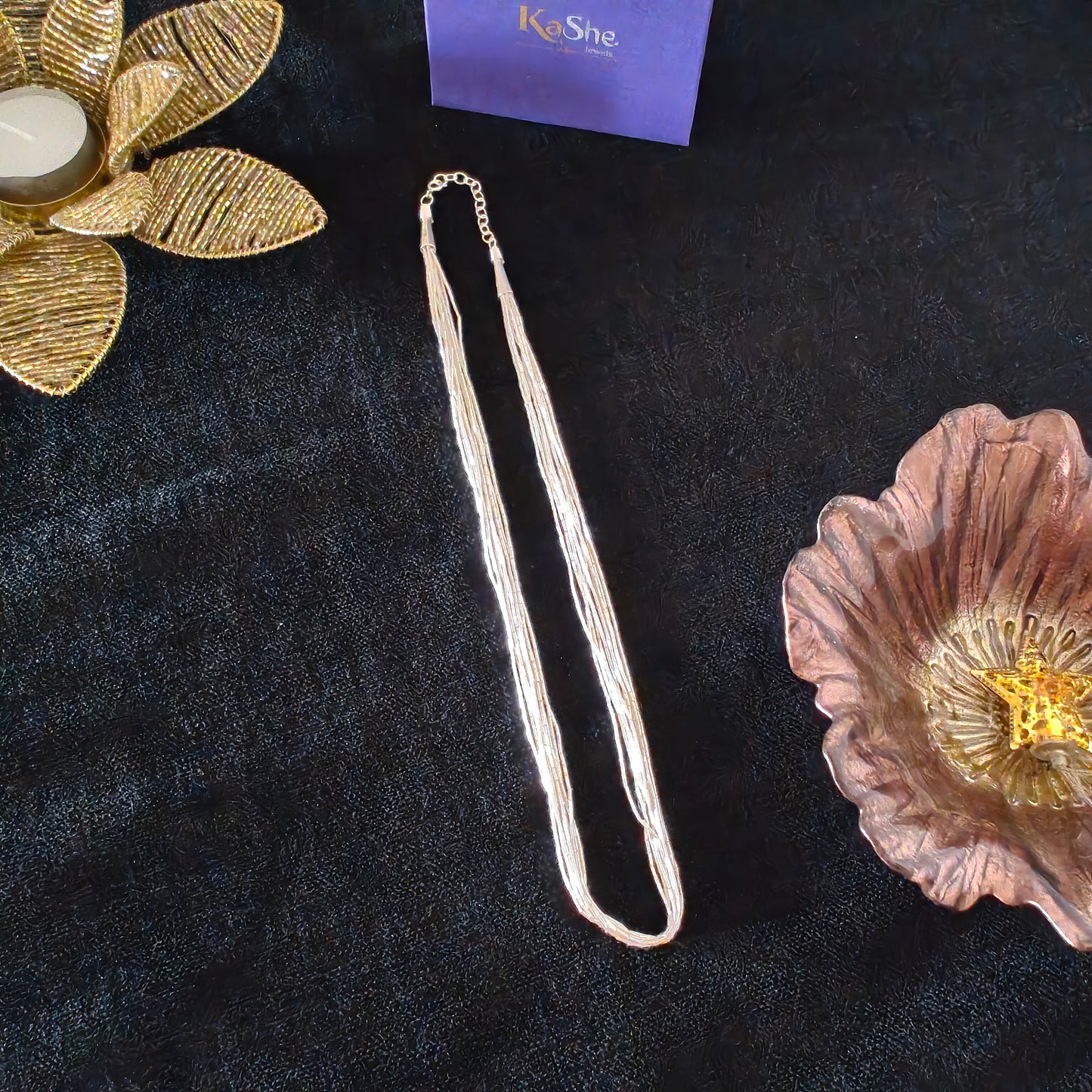 925 Silver Multi Layered (Ten) Chain Necklace