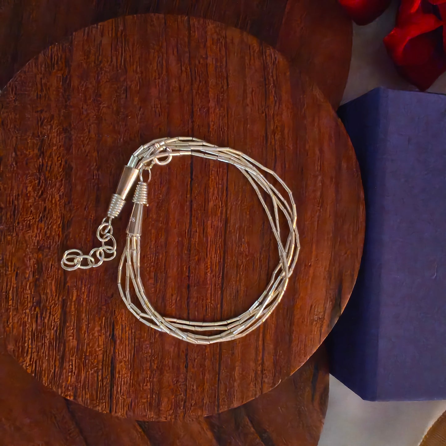 Exquisite Statement Loose Bracelet With Flower Charms (Seven-layered)