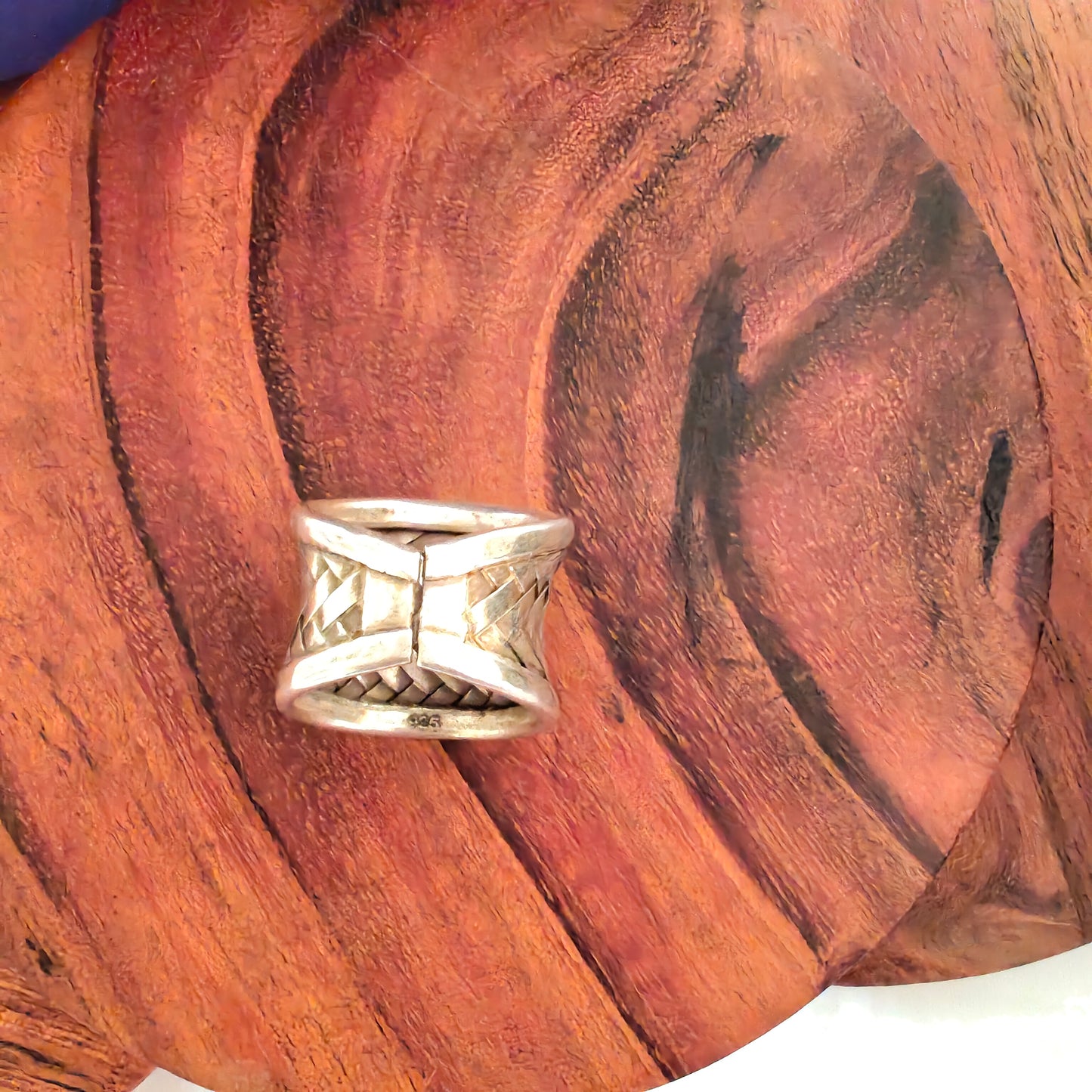 Boho Braided Sterling Silver Ring Medium (ii)