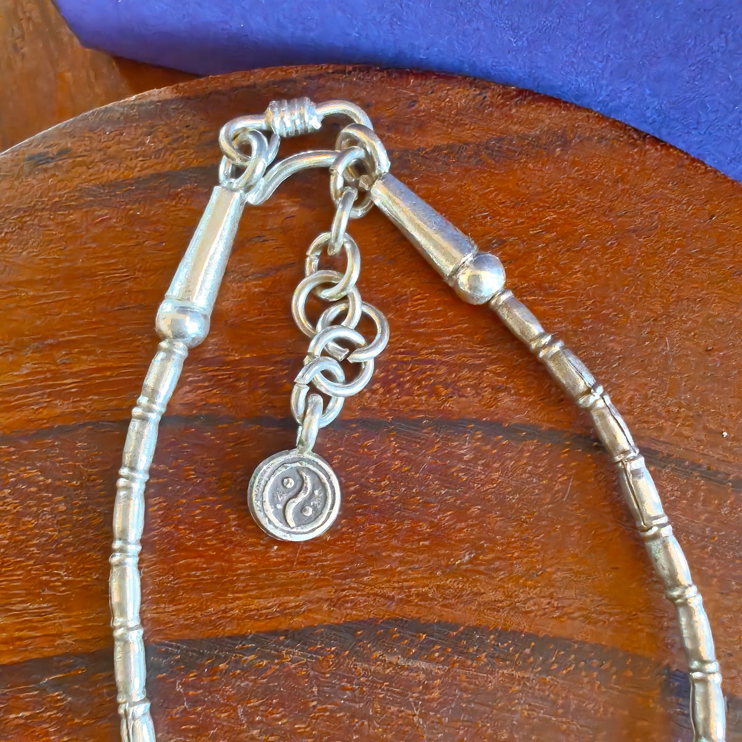 Exquisite 925 Silver Loose Bracelet With Fish Ting Yang and Star Charms