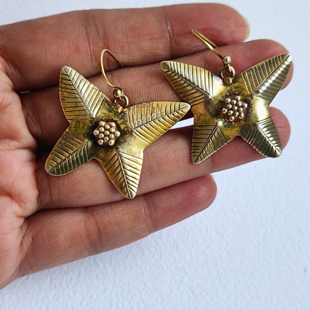 Dual Tone Gold Plated 92.5 Silver Antique Butterfly