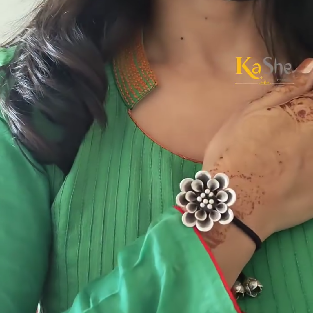 Exclusive 3D Flower Wrist Band Cum Hair Tie