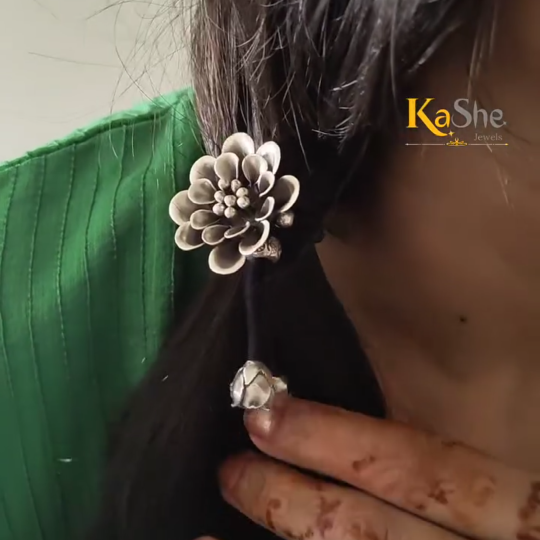 Exclusive 3D Flower Wrist Band Cum Hair Tie