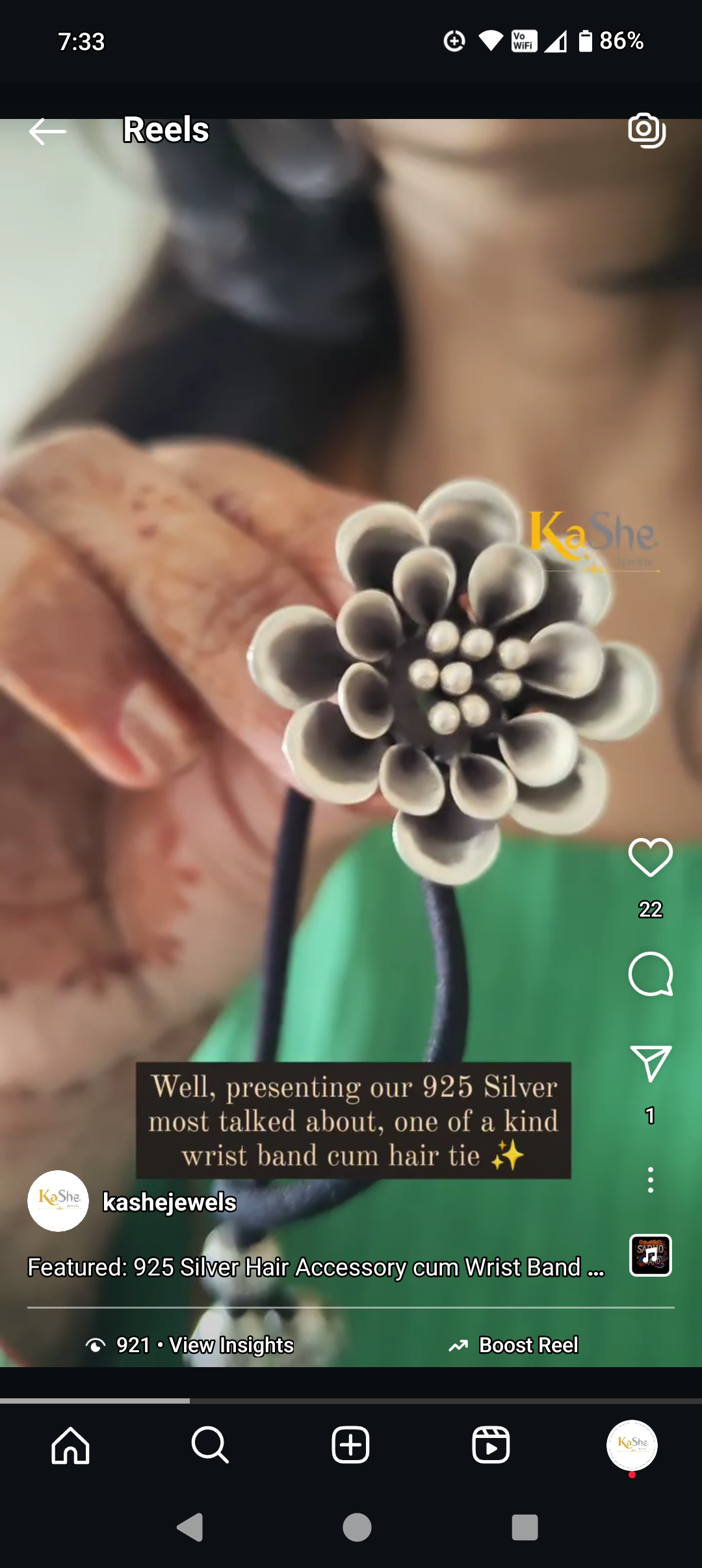 Exclusive 3D Flower Wrist Band Cum Hair Tie