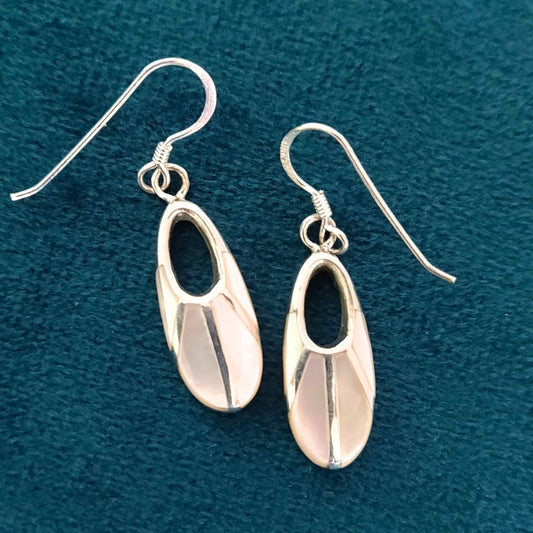 Mother Of Pearl White Dangler