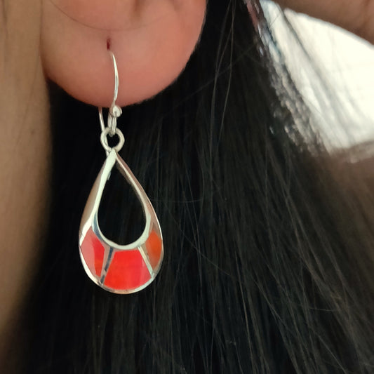 Red Enamel Pear Hooks