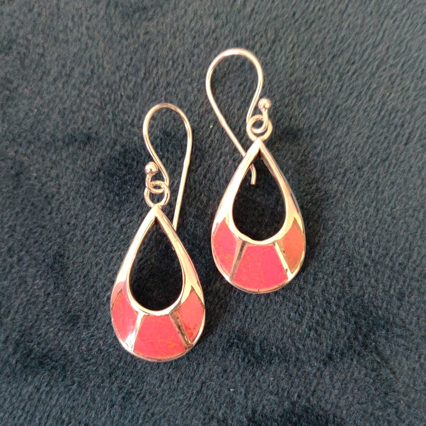 Red Enamel Pear Hooks