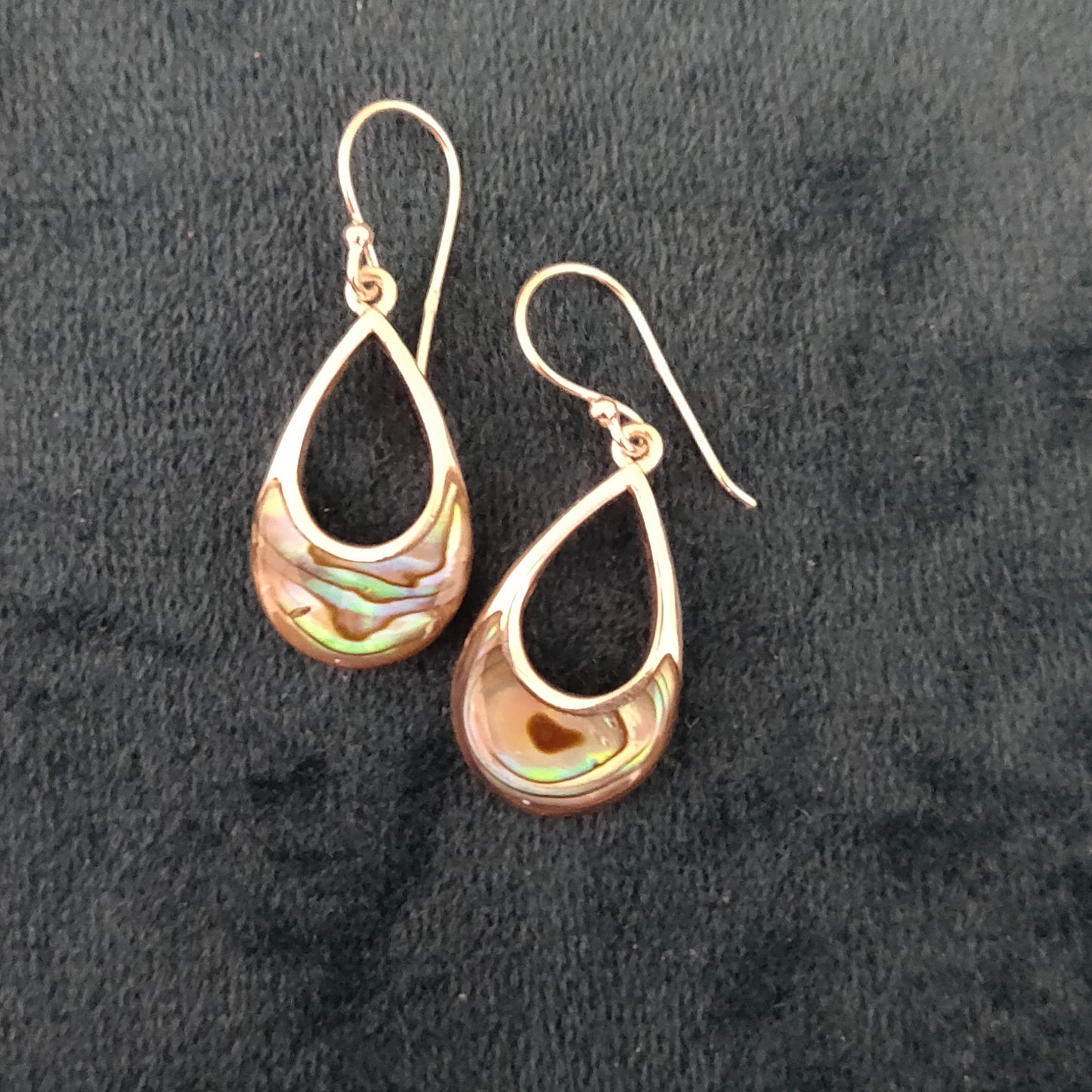 Abalone Shell Color Changing Pear Hooks