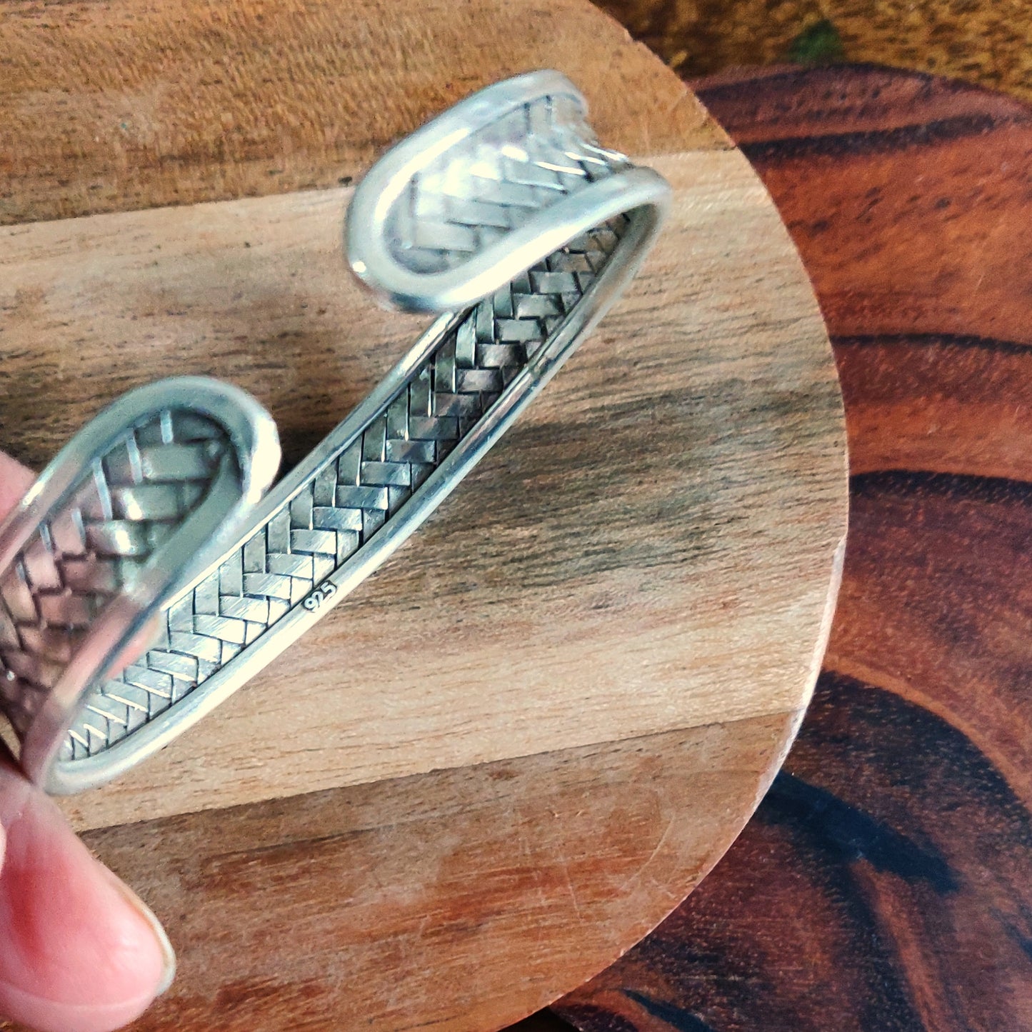 Braided Sterling Silver Cuff Bracelet