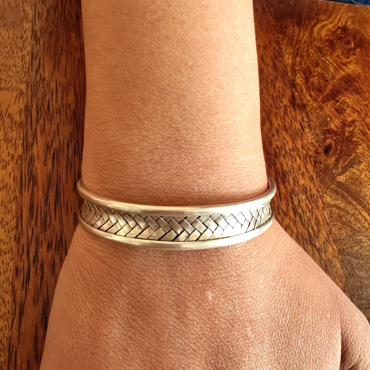 Braided Sterling Silver Cuff Bracelet