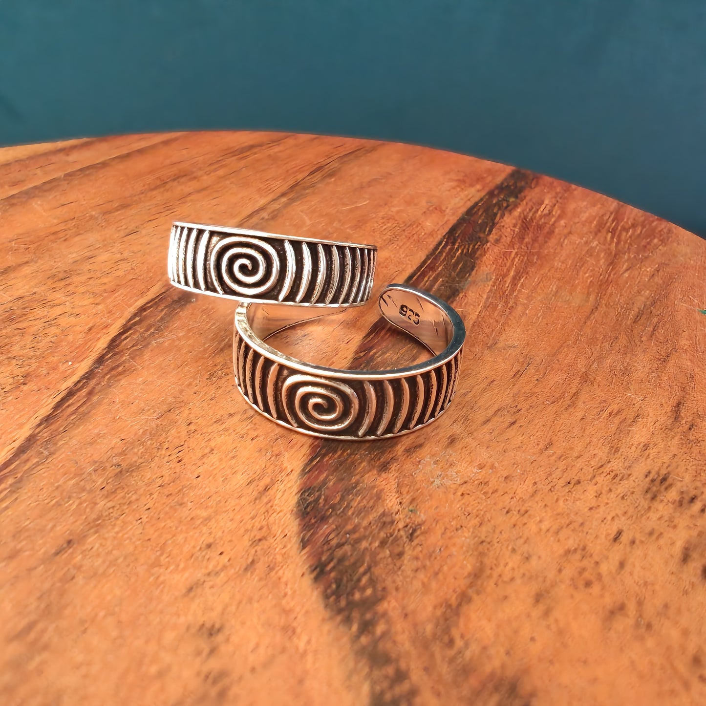 Everyday Intricate Spiral Silver Toe Ring