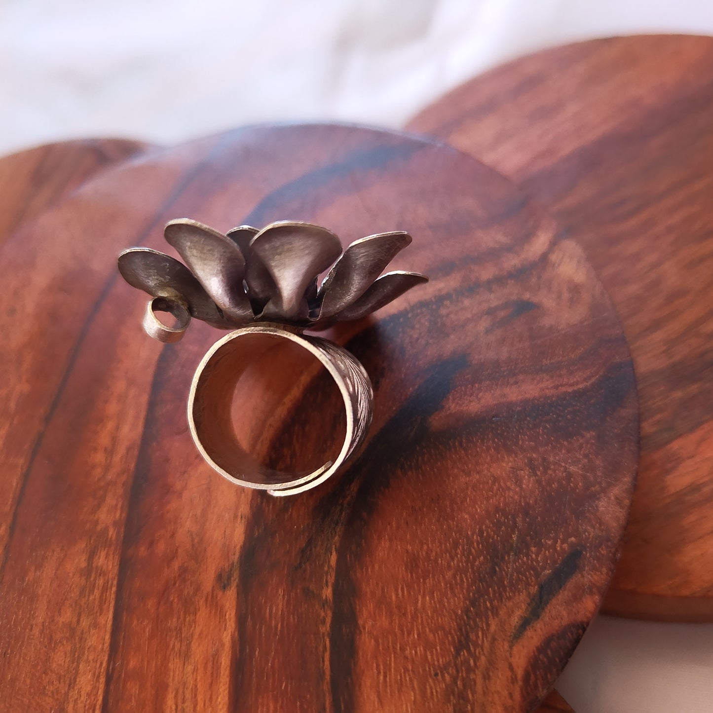 Statement 3D Designer Floral Cocktail Ring