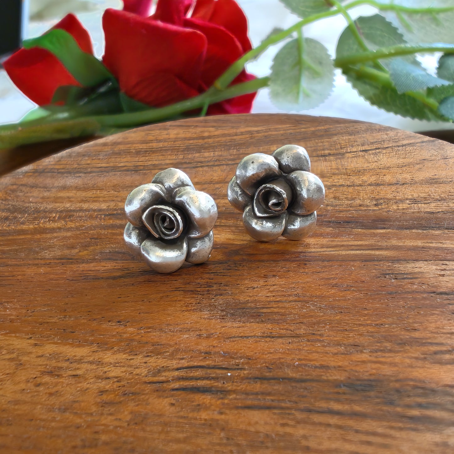 Floral 3D Earring With Post Stud Mini