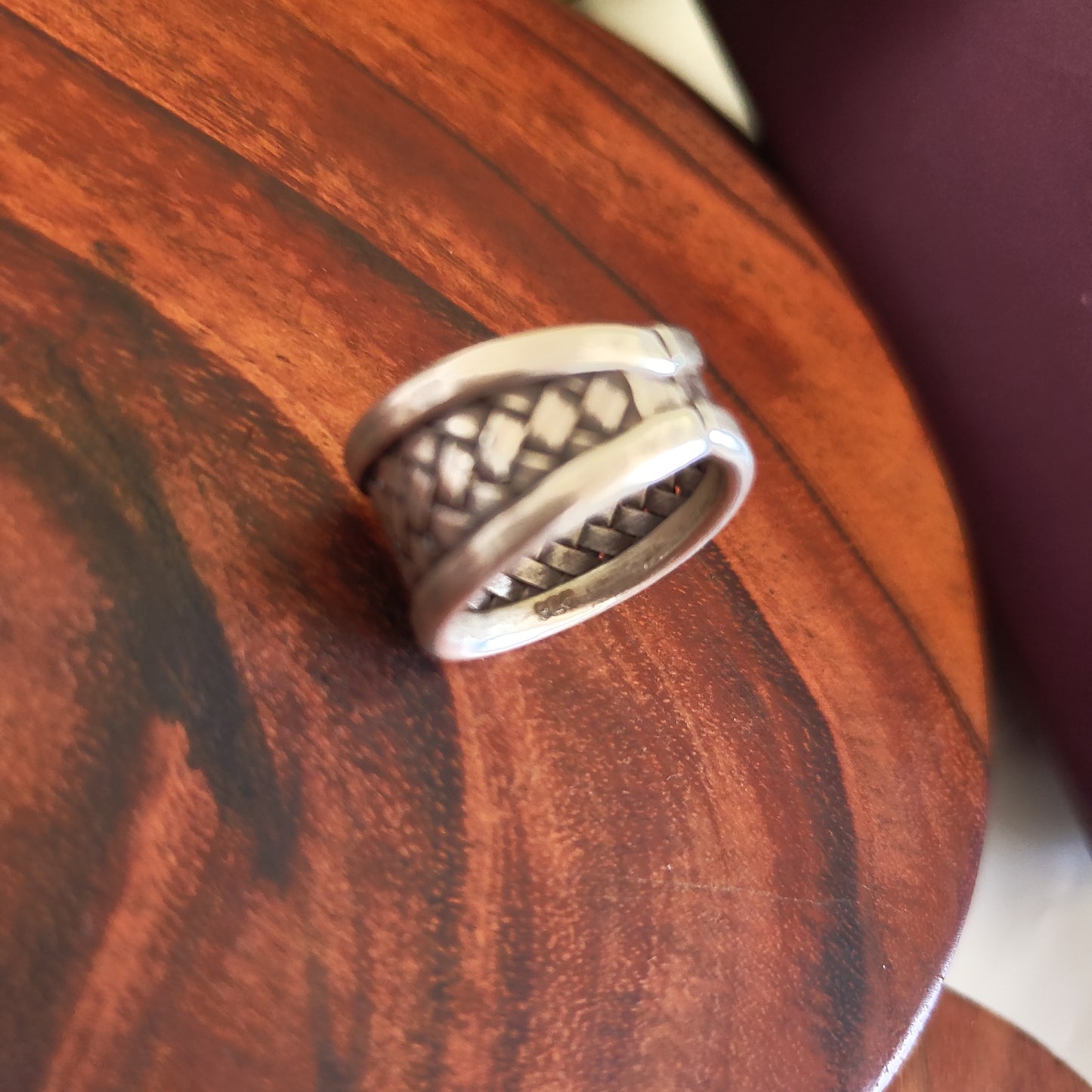 Boho Braided Sterling Silver Ring